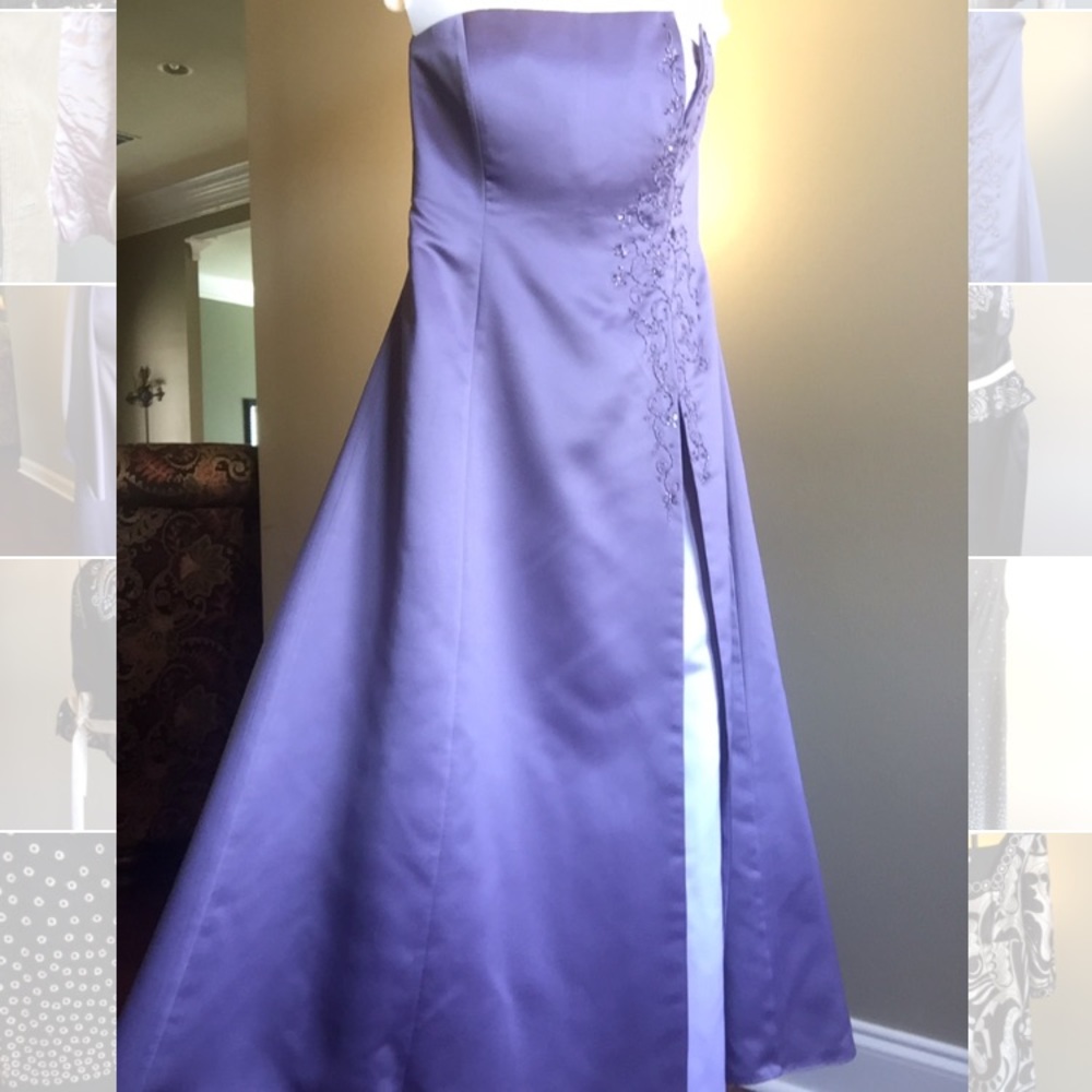 Michaelangelo- Purple Evening Gown & Stole- Sz 14
